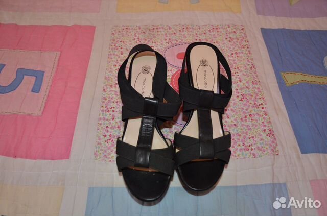 Босоножки женские Mascotte натуральная кожа черные