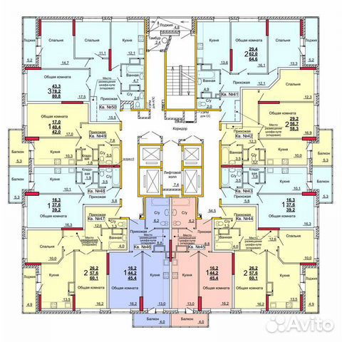 2-к квартира, 57.7 м², 18/22 эт.