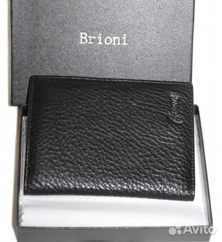 Мужская кожаная обложка паспорт Brioni black new Мужская кожаная обложка паспорт Brioni black new