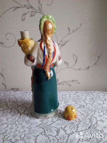 Статуэтка, бутылка, штоф, времён СССР, девушка с к