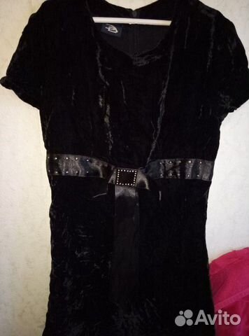 Платье 8.9лет бархат черный Платье 8.9лет бархат черный