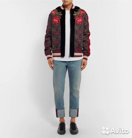 Черные кеды Gucci Ace из кожи Черные кеды Gucci Ace из кожи