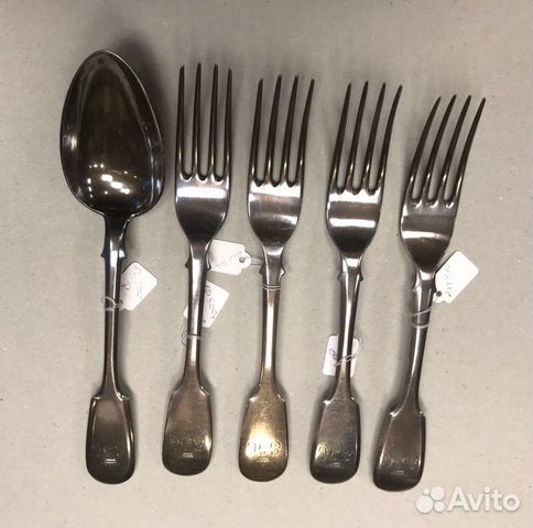 Серебро 84 пр столовые приборы, стопки; Морозов, К