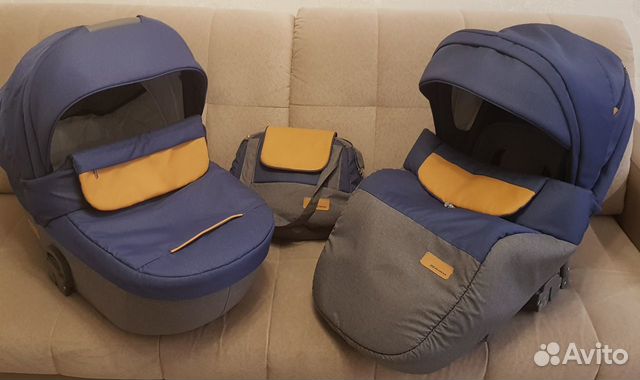 Коляска Riko Vario 2 в 1 (цвет Denim) Коляска Riko Vario 2 в 1 (цвет Denim)