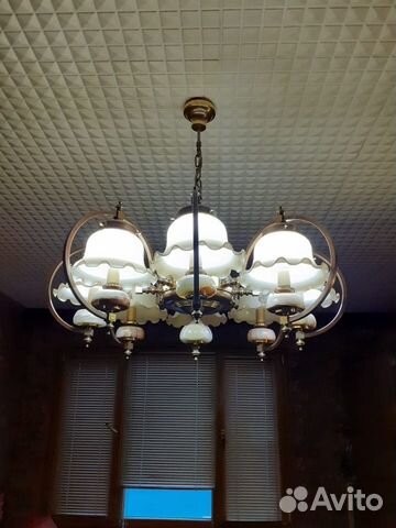 Люстра из Оникса и бронзы