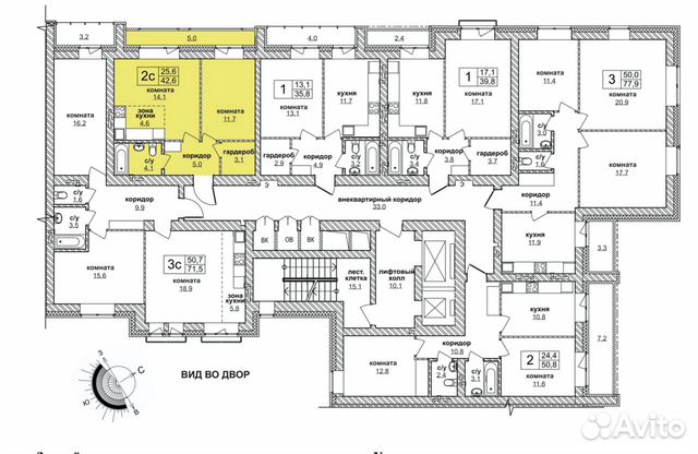 Студия, 42.6 м², 10/12 эт. Студия, 42.6 м², 10/12 эт.