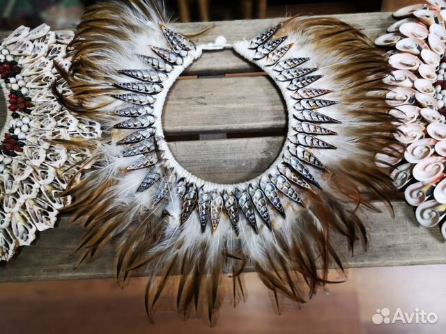 Этническое ожерелье из ракушек. Папуа - Новая Гвин Этническое ожерелье из ракушек. Папуа - Новая Гвин