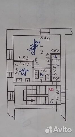 1-к квартира, 32 м², 3/3 эт.