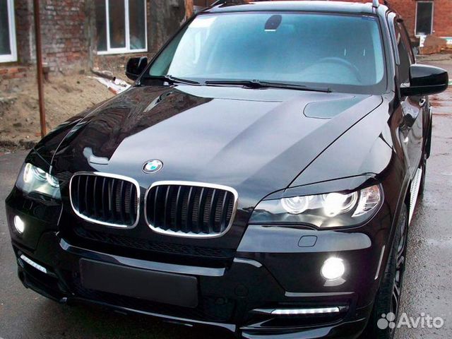 Накладки реснички на передние фары BMW X5 E70 Накладки реснички на передние фары BMW X5 E70