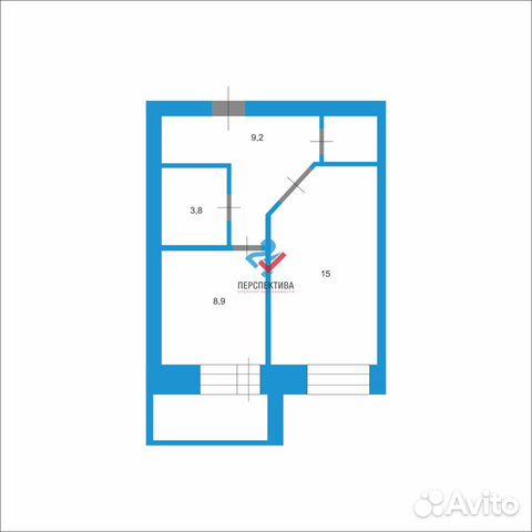 1-к квартира, 41.1 м², 6/9 эт. 1-к квартира, 41.1 м², 6/9 эт.