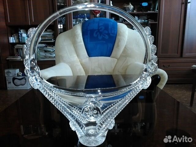 Хрустальная Ваза - Корзинка СССР Винтаж
