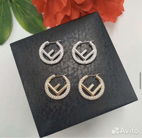 Серьги конго Fendi Серьги конго Fendi