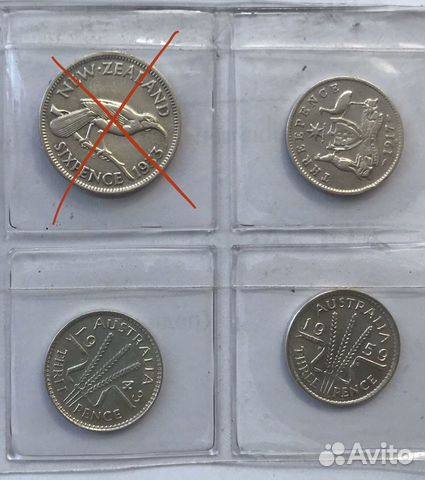 Монеты Австралии, пенсы серебро Монеты Австралии, пенсы серебро