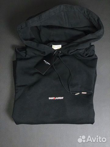 saint laurent archive logo hoodie