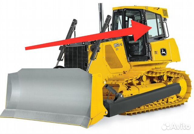 Стекло кузовное левое для John Deere 850j