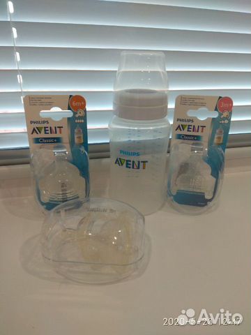 Бутылочка Avent и новые соски к ней