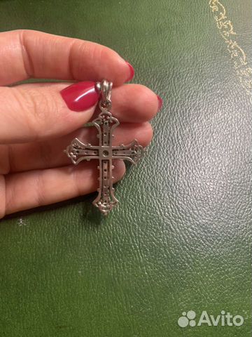 Подвеска крест золото бриллианты изумруды Подвеска крест золото бриллианты изумруды