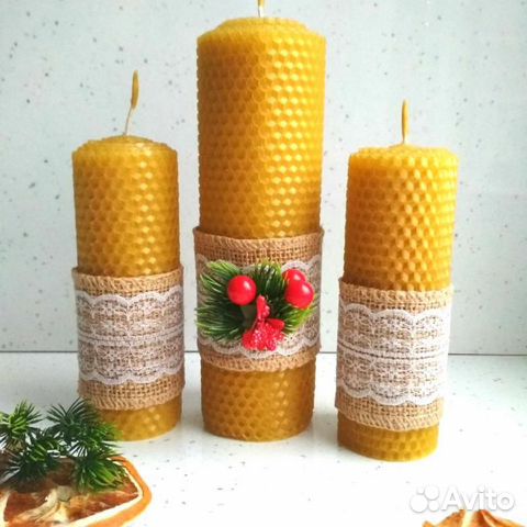 Свечи из вощины с травами