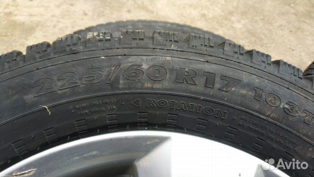 Резина Nokian 225/60 r17 зима (шипы) на литых диск Резина Nokian 225/60 r17 зима (шипы) на литых диск