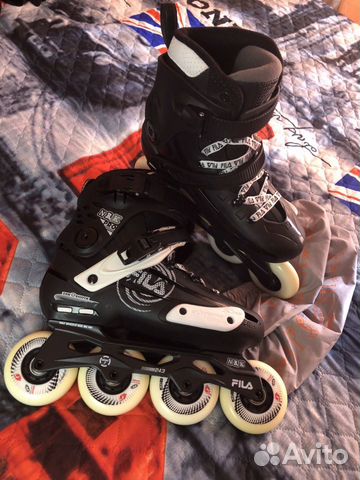 Ролики Fila NRK Pro Black р-р37,5 с комплектом защ Ролики Fila NRK Pro Black р-р37,5 с комплектом защ