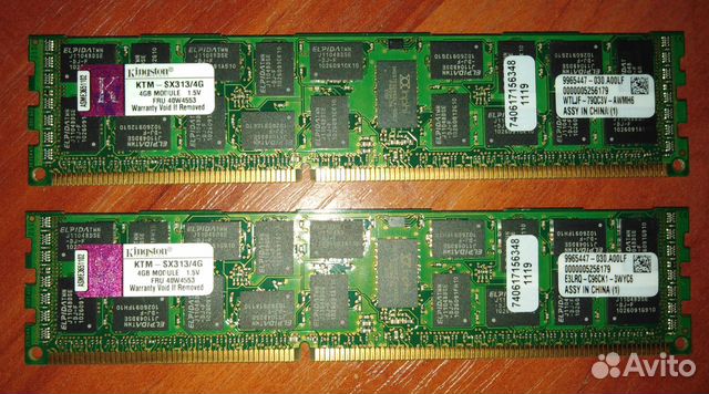 Оперативная память Kingston DDR3 1333MHz 2х4Gb