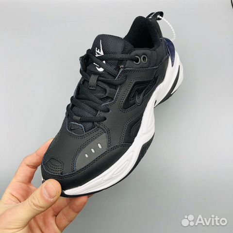 Кроссовки Nike M2K Tekno черные на белой подошве