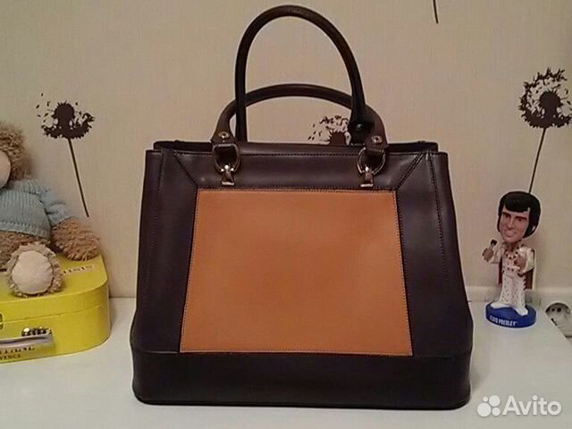 Сумка дамская, из гладкой натуральной кожи