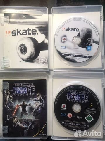 Игры play station 3 (Skate, Star Wars the force un Игры play station 3 (Skate, Star Wars the force un