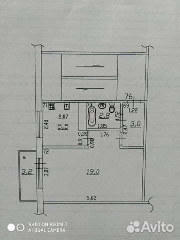 1-к квартира, 31 м², 4/5 эт.