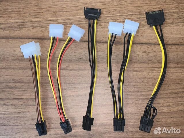 Переходники Molex - 6pin 8pin питание видеокарты