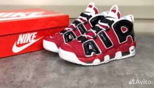 air uptempo red black