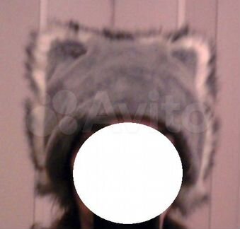 Шапка Кошка из экомеха, р-р 54-56