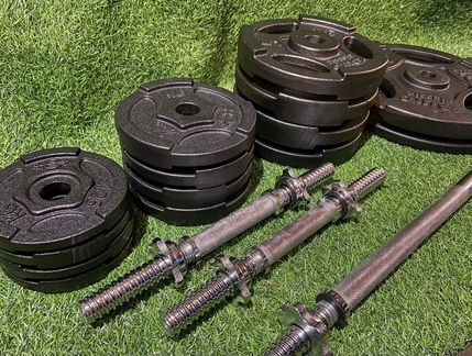 Комплект штанга и гантели 62 кг