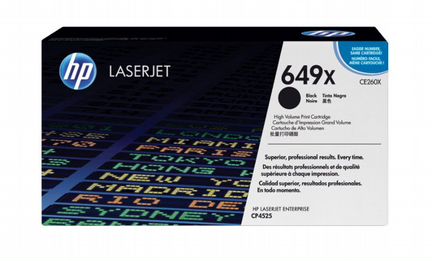 Оригинальный картридж HP CE260X (№649X), чёрный