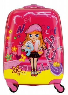 Детский пластиковый чемодан на колесах