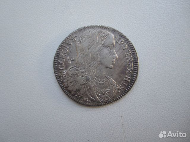 Италия Неаполь 1 тари 20 грано 1689 года Серебро