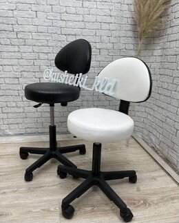 Стул табурет со спинкой белый, Газлифт