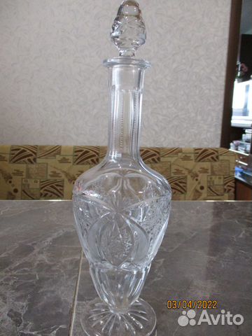 Хрустальные графин, кувшин из СССР