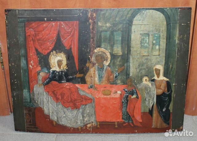 Икона Рождество Пресвятой Богородицы начало 18 век