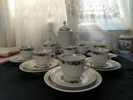 Сервиз кофейный фарфоровый Рига, СССР