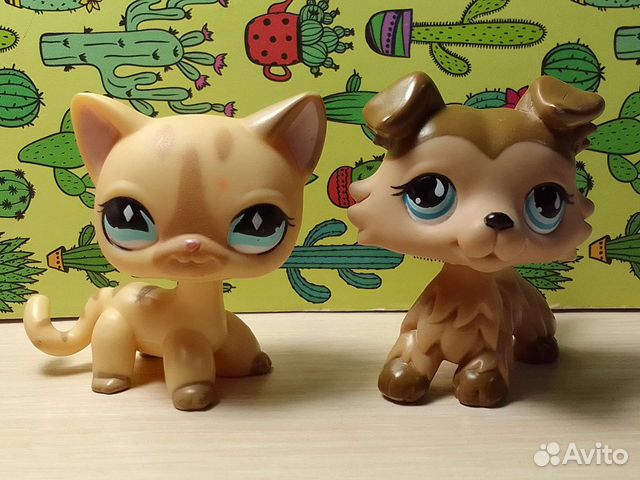 Littlest pet shop lps лпс кошки стоячки колли дог