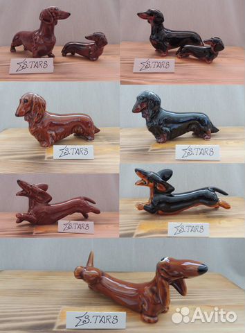 Таксы Фарфоровые статуэтки собаки Новые