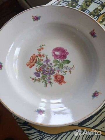 Тарелки суповые и стаканы граненые СССР