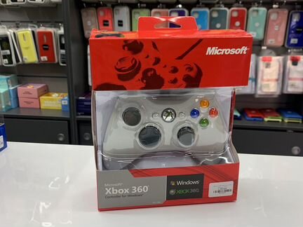 Джойстик xbox 360 проводной controller белый