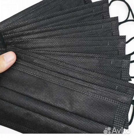 Маска медицинская черная