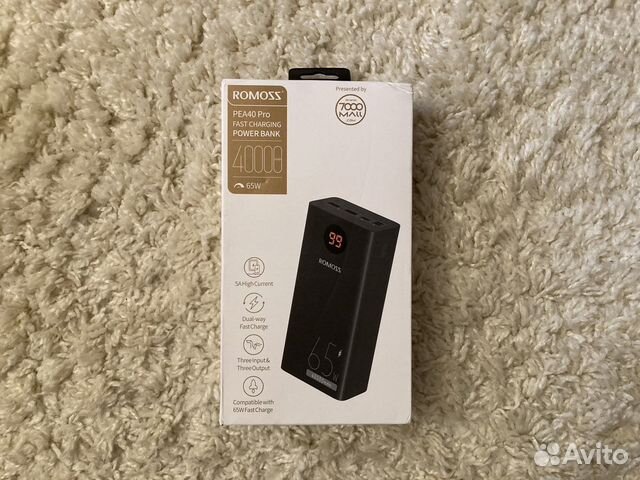 Power bank Romoss 40000 mAh, 65W