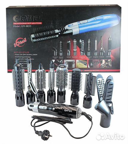 Мультистайлер Gemei GM4833 для укладки волос 10в1