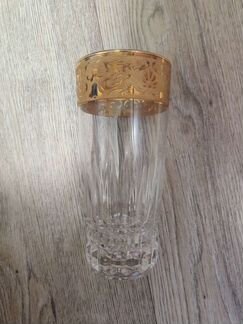 Хрустальные бокалы с позолотой