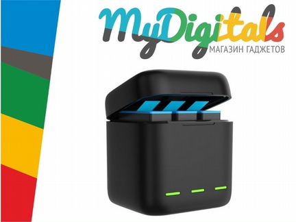 USB Зарядка кейс Telesin для 3-х акб GoPro 9/10