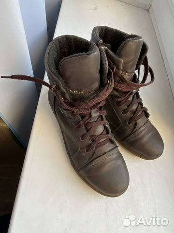 Ботинки высокие кожаные